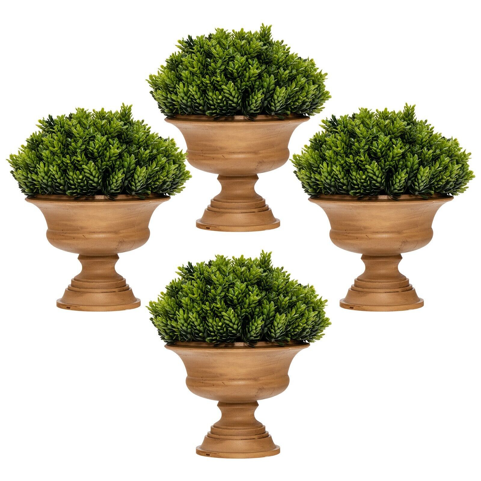 4 Pieces Mini Faux Pine Cone Tree Set with Pots